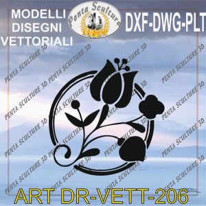 Decori file vettoriale modello DR-VETT 206 eps dwg dxf plt