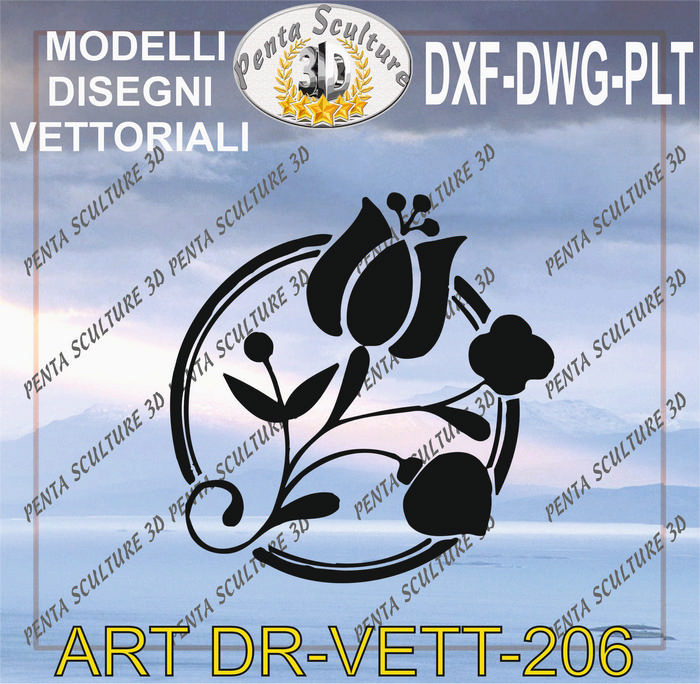 Decori_file_vettoriale_modello_DR-VETT_206_eps_dwg_dxf_plt