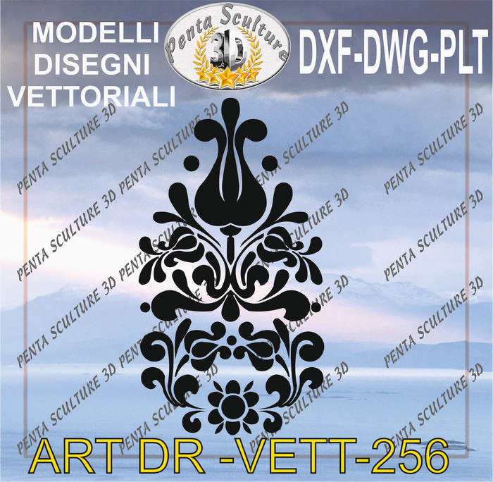 Decori_file_vettoriale_modello_DR-VETT_256_eps_dwg_dxf_plt