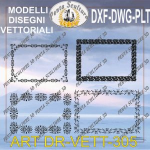 Decori file vettoriale modello DR-VETT 305 eps dwg dxf plt