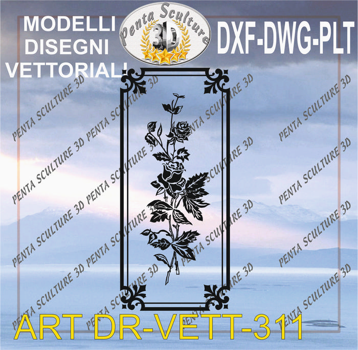 Decori_file_vettoriale_modello_DR-VETT_311_eps_dwg_dxf_plt