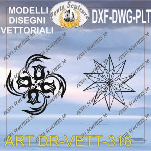 Decori file vettoriale modello DR-VETT 316 eps dwg dxf plt