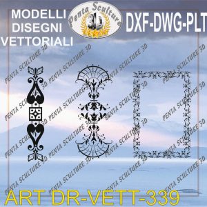 Decori file vettoriale modello DR-VETT 339 eps dwg dxf plt