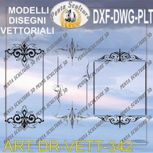Decori file vettoriale modello DR-VETT 342 eps dwg dxf plt