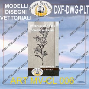 Calla misto vettoriale STL bassorilievo per CNC pantografi MV-CL 006