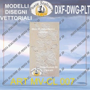 Calla misto vettoriale STL bassorilievo per CNC pantografi MV-CL 007
