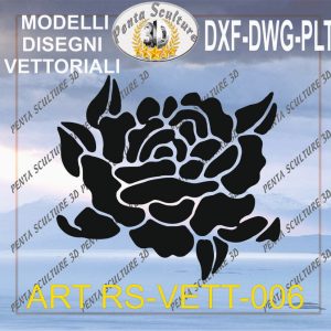 Rosa file vettoriale modello RS-VETT 006 eps dwg dxf plt