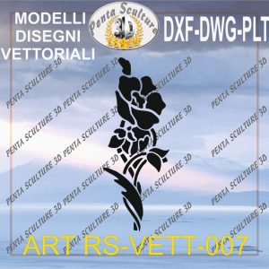 Rosa file vettoriale modello RS-VETT 007 eps dwg dxf plt