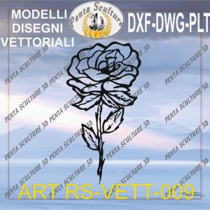 Rosa file vettoriale modello RS-VETT 009 eps dwg dxf plt