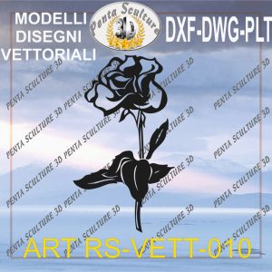 Rosa file vettoriale modello RS-VETT 010 eps dwg dxf plt