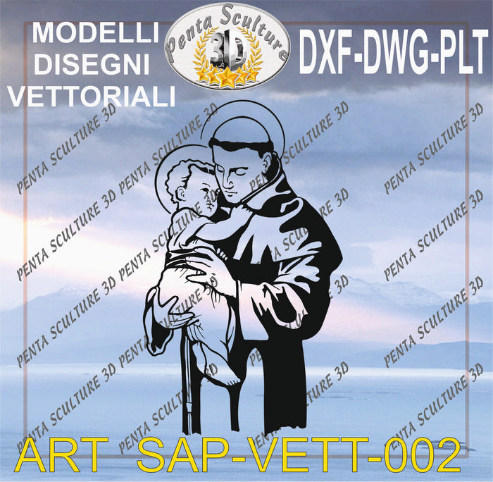 SANT'ANTONIO_DA_PADOVA_FILE_VETTORIALE_ART_SAP-VETT_002_EPS_DWG_DXF_PLT