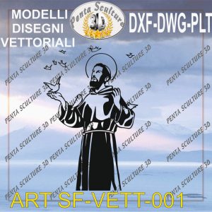 San Francesco file vettoriale modello SF-VETT 001 eps dwg dxf plt