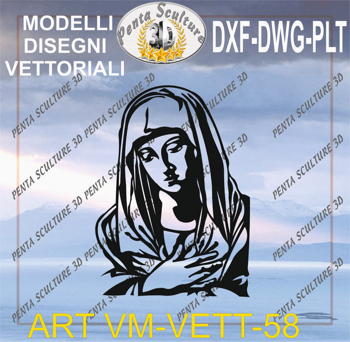 Vergine_Maria_file_vettoriale_modello_58_eps_dwg_dxf_plt