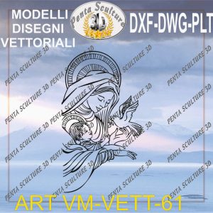 Vergine Maria file vettoriale modello 61 eps dwg dxf plt