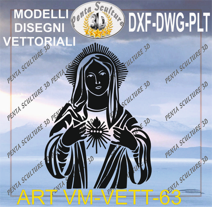 Vergine_Maria_file_vettoriale_modello_63_eps_dwg_dxf_plt