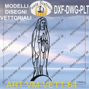 Vergine Maria file vettoriale modello 64 eps dwg dxf plt