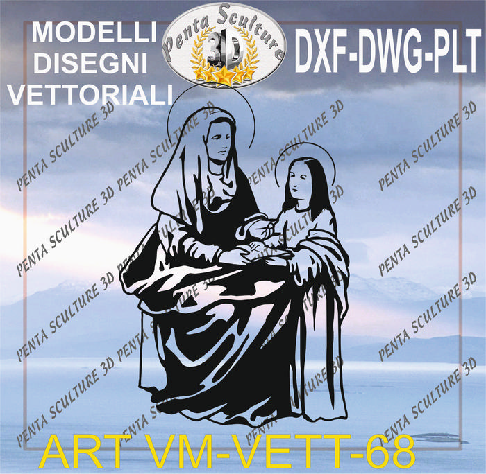Vergine_Maria_file_vettoriale_modello_68_eps_dwg_dxf_plt