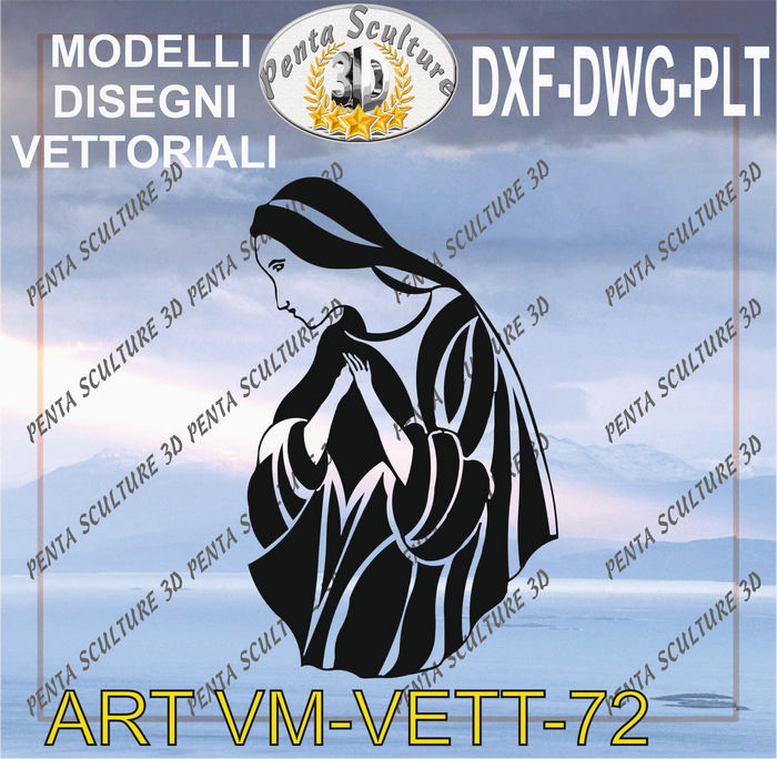 Vergine_Maria_file_vettoriale_modello_72_eps_dwg_dxf_plt