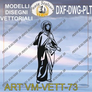 Vergine Maria file vettoriale modello 73 eps dwg dxf plt