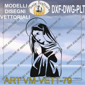 Vergine Maria file vettoriale modello 79 eps dwg dxf plt