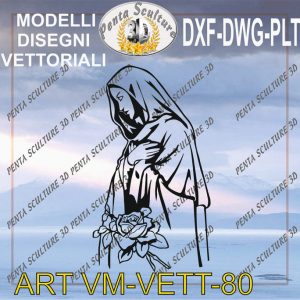 Vergine Maria file vettoriale modello 80 eps dwg dxf plt