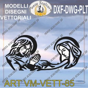Vergine Maria file vettoriale modello 85 eps dwg dxf plt