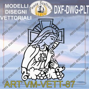 Vergine Maria file vettoriale modello 87 eps dwg dxf plt