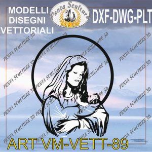 Vergine Maria file vettoriale modello 89 eps dwg dxf plt