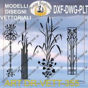 Decori file vettoriale modello DR-VETT 355 eps dwg dxf plt