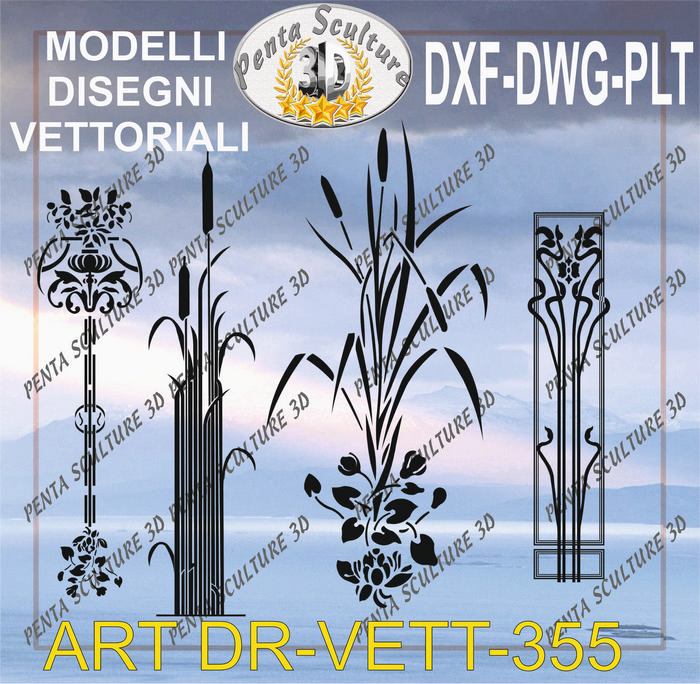 Decori_file_vettoriale_modello_DR-VETT_355_eps_dwg_dxf_plt