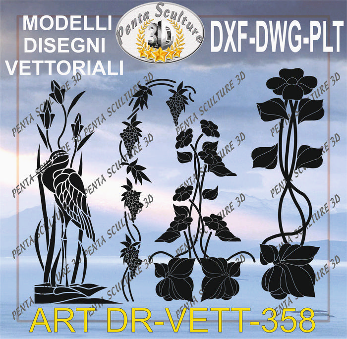 Decori_file_vettoriale_modello_DR-VETT_358_eps_dwg_dxf_plt