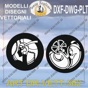 Decori file vettoriale modello DR-VETT 362 eps dwg dxf plt