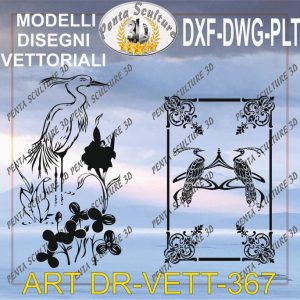Decori file vettoriale modello DR-VETT 367 eps dwg dxf plt