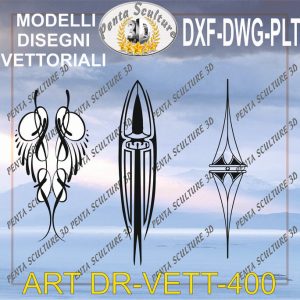 Decori file vettoriale modello DR-VETT 400 eps dwg dxf plt