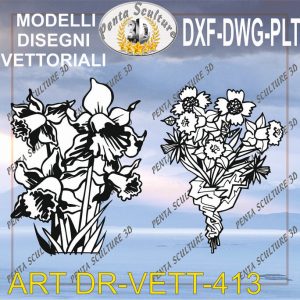 Decori file vettoriale modello DR-VETT 413 eps dwg dxf plt