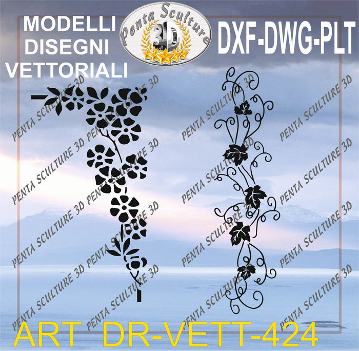 Decori_file_vettoriale_modello_DR-VETT_424_eps_dwg_dxf_plt