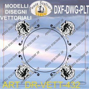 Decori file vettoriale modello DR-VETT 432 eps dwg dxf plt