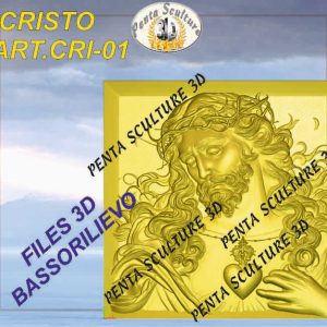 Cristo files STL bassorilievo per CNC pantografi art. CRI-001