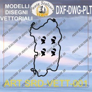 Sardegna file vettoriale modello art. SRD-001 eps dwg dxf plt