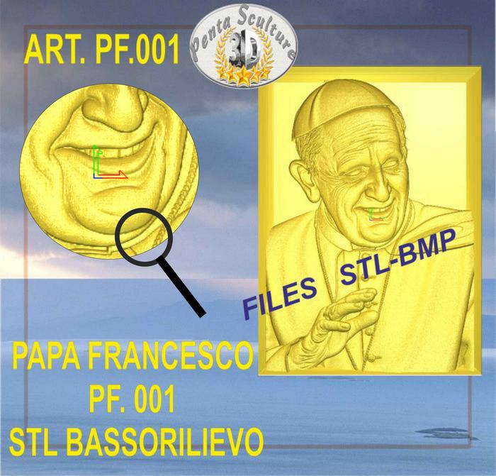Papa_Francesco_STL_bassorilievo_per_CNC_pantografi_art.001