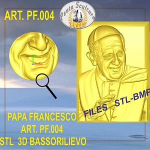 Papa Francesco STL bassorilievo per CNC pantografi art.PF-004 File 3D model